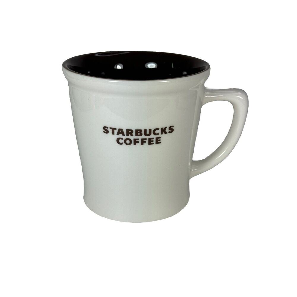 Original STARBUCKS 16 oz Size New Bone China Coffee Mug Cup White Brown 2009